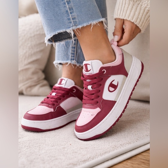 Champion Shoes - Champion Pink Burgundy Colorblock Sneakers Women’s Size 7